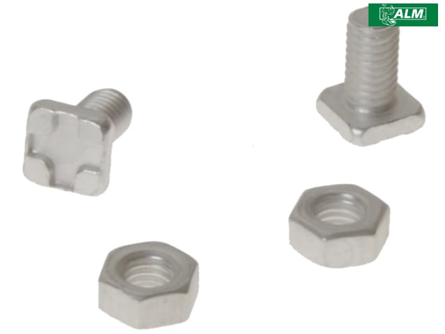 ALM Manufacturing GH004 Square Glaze Bolts and Nuts Pack of 20 for Greenhouses