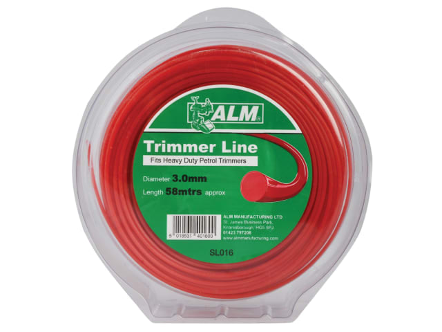 ALM Manufacturing SL016 Heavy-Duty Petrol Trimmer Line 3mm x 58m Red
