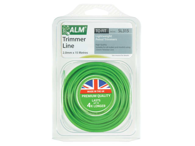 ALM Manufacturing SL315 2.0mm x 15m Light-Duty Petrol Trimmer Line Green