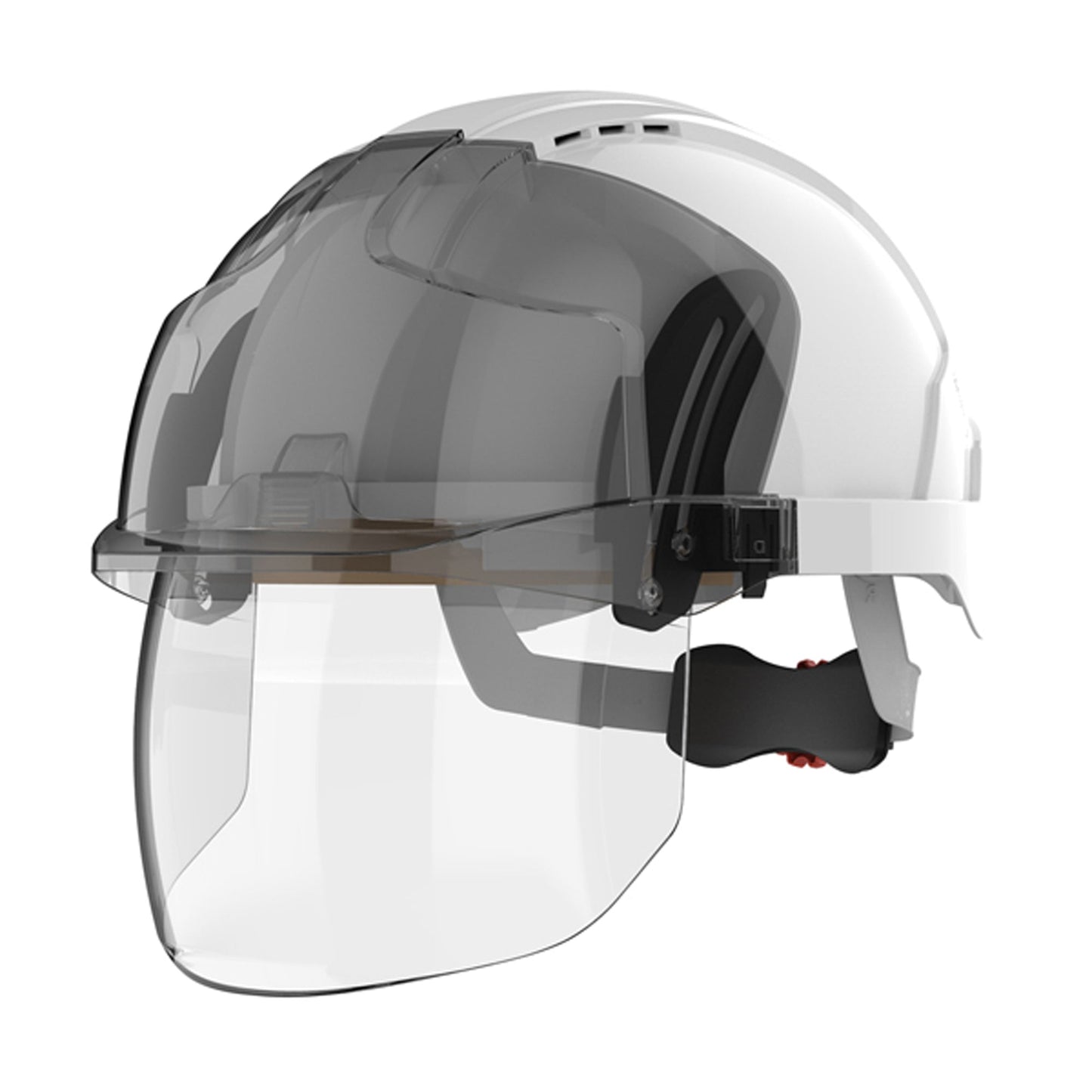 JSP EVO VISTAshield Safety Helmet with Integrated Faceshield Vented A-Rated