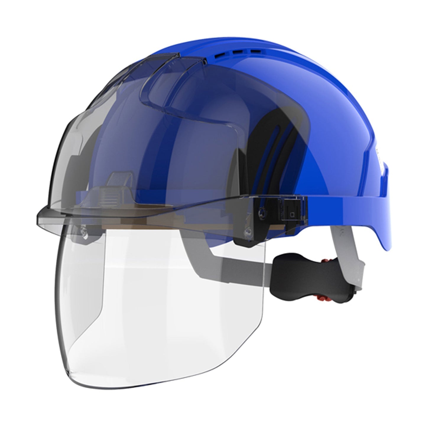 JSP EVO VISTAshield Safety Helmet with Integrated Faceshield Vented A-Rated