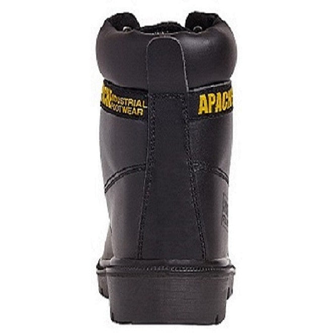 Apache AP300 Safety Boots Steel Toe Water Resistant Black Leather 6 Eye