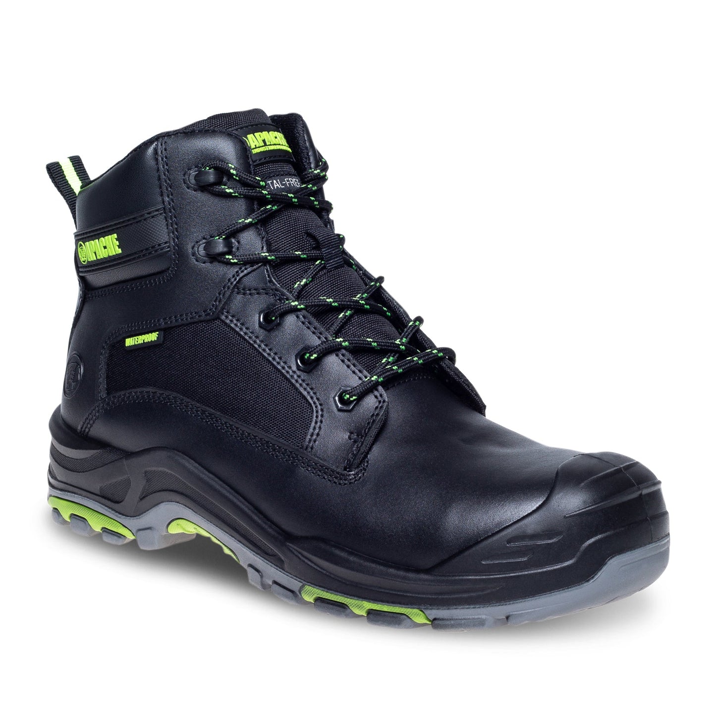 Apache Dakota Metal Free Waterproof Safety Boots Non-Metallic Toe Black
