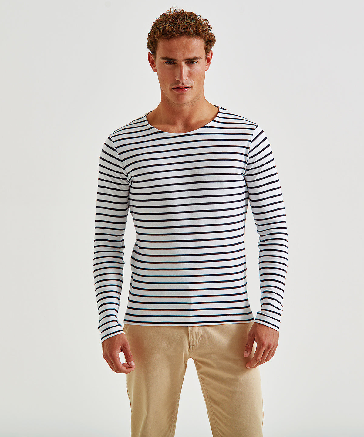 Asquith & Fox Men's MariniÃ¨re Coastal Long Sleeve Tee Classic Fit Cotton