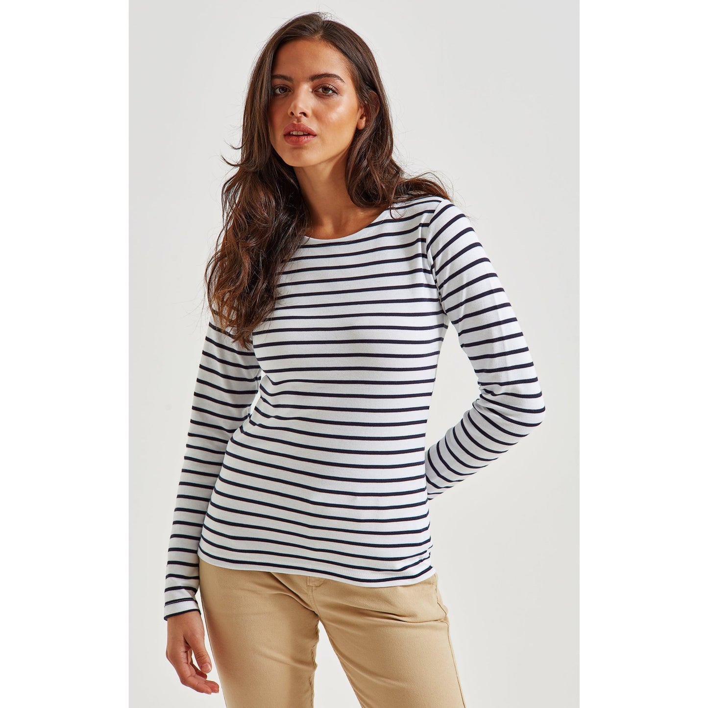 Asquith & Fox Women's Coastal Long Sleeve MariniÃ¨re Tee Soft Cotton Fit