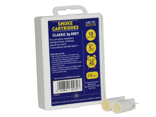 Arctic Hayes Classic 3g Smoke Cartridges Grey Pack of 10 for Testing