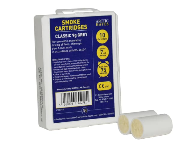 Arctic Hayes Classic Smoke Cartridges 9g White Pack of 10 for Testing & Effects