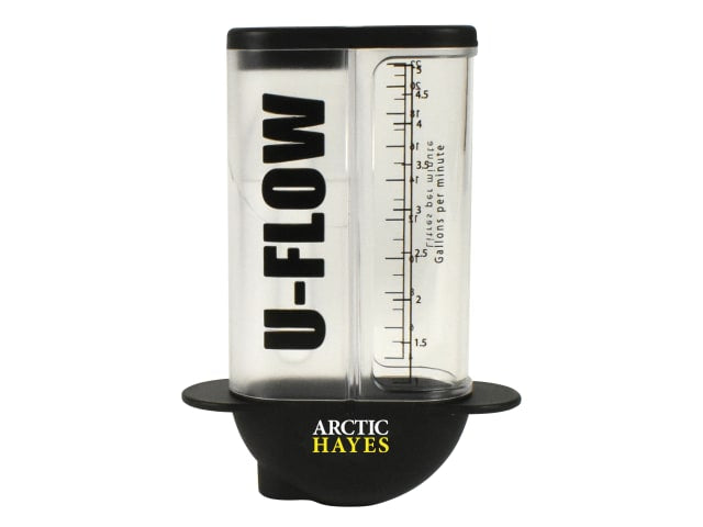 Arctic Hayes U-Flow Water Gauge Clear Body Flow Rate Measure 4-22L 1-5GPM