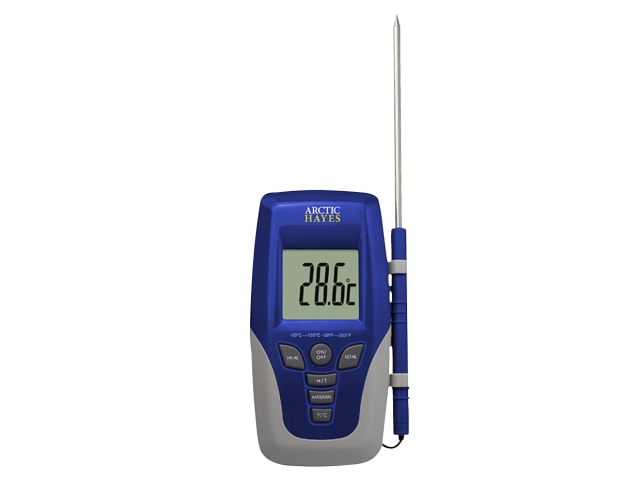 Arctic Hayes Compact Digital Thermometer - Â°C/Â°F, Auto Power-Off, Alarm