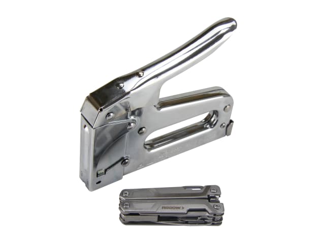 Arrow AT50 Staple Gun Heavy Duty with Free Multi Tool - Home & Professional Use