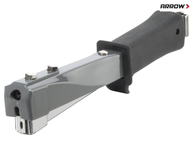 Arrow HT55 Hammer Tacker Heavy-Duty Steel Anti-Slip Grip for Roofing Insulation