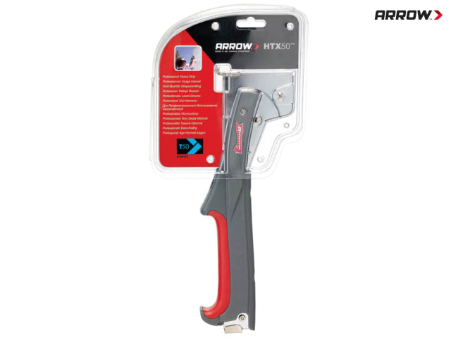 Arrow HTX50 Heavy-Duty Hammer Tacker with Ergonomic Grip and Jam Resistant
