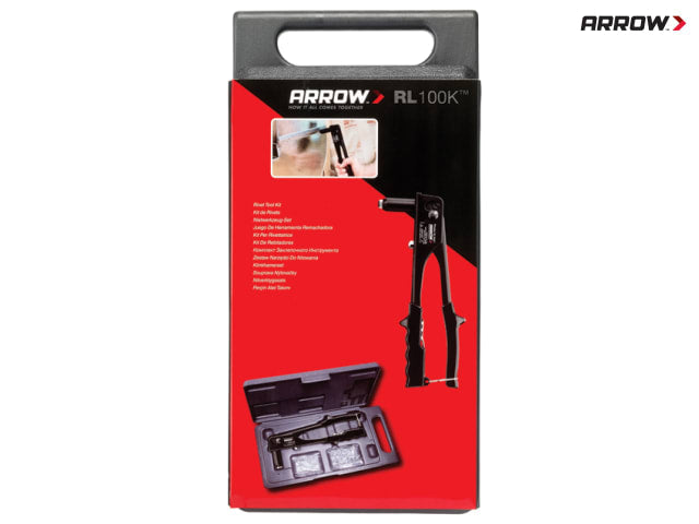Arrow RL100K Rivet Tool Kit with Interchangeable Nosepiece and Rivets