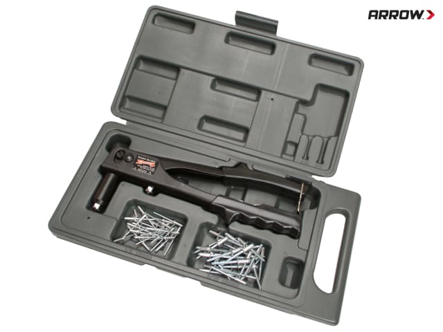 Arrow RL100K Rivet Tool Kit with Interchangeable Nosepiece and Rivets