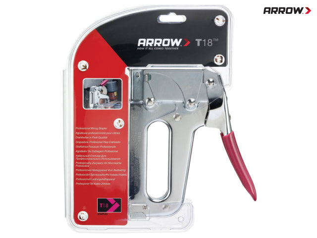 Arrow T18 Telephone Wire Tacker Steel Construction Anti-Slip Grip Jam Proof
