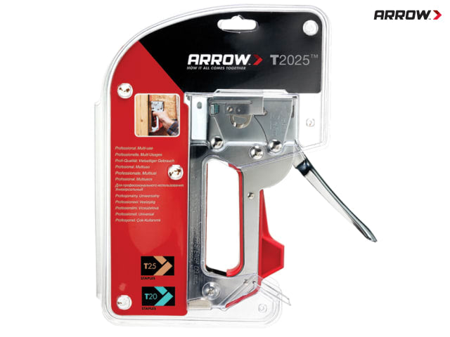 Arrow T2025 Staple & Wire Tacker with Adjustable Height Guide for Staples
