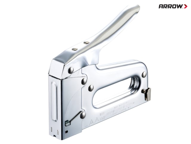 Arrow T50 Heavy-Duty Tacker Gun with Steel Construction & Easy Squeeze Operation