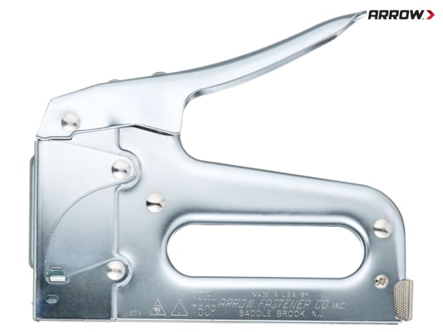 Arrow T50 Heavy-Duty Tacker Gun with Steel Construction & Easy Squeeze Operation