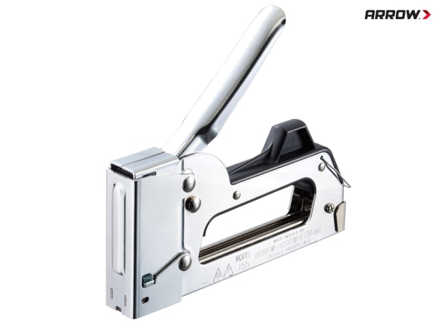 Arrow T55C Chrome Tacker Gun Medium-Duty Steel Construction DIY Stapler
