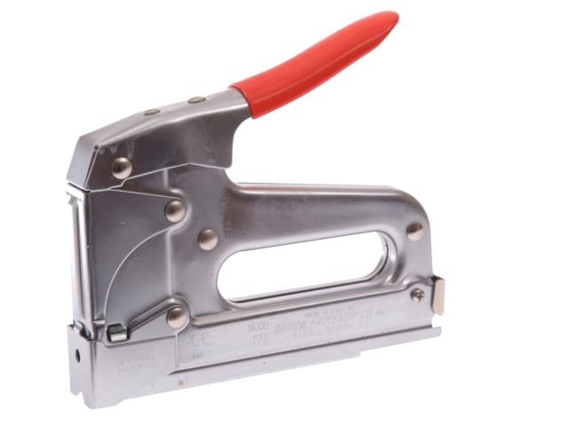 Arrow T72 Large Insulated Staple Gun with Grooved Wire Guide and Cushioned Grip