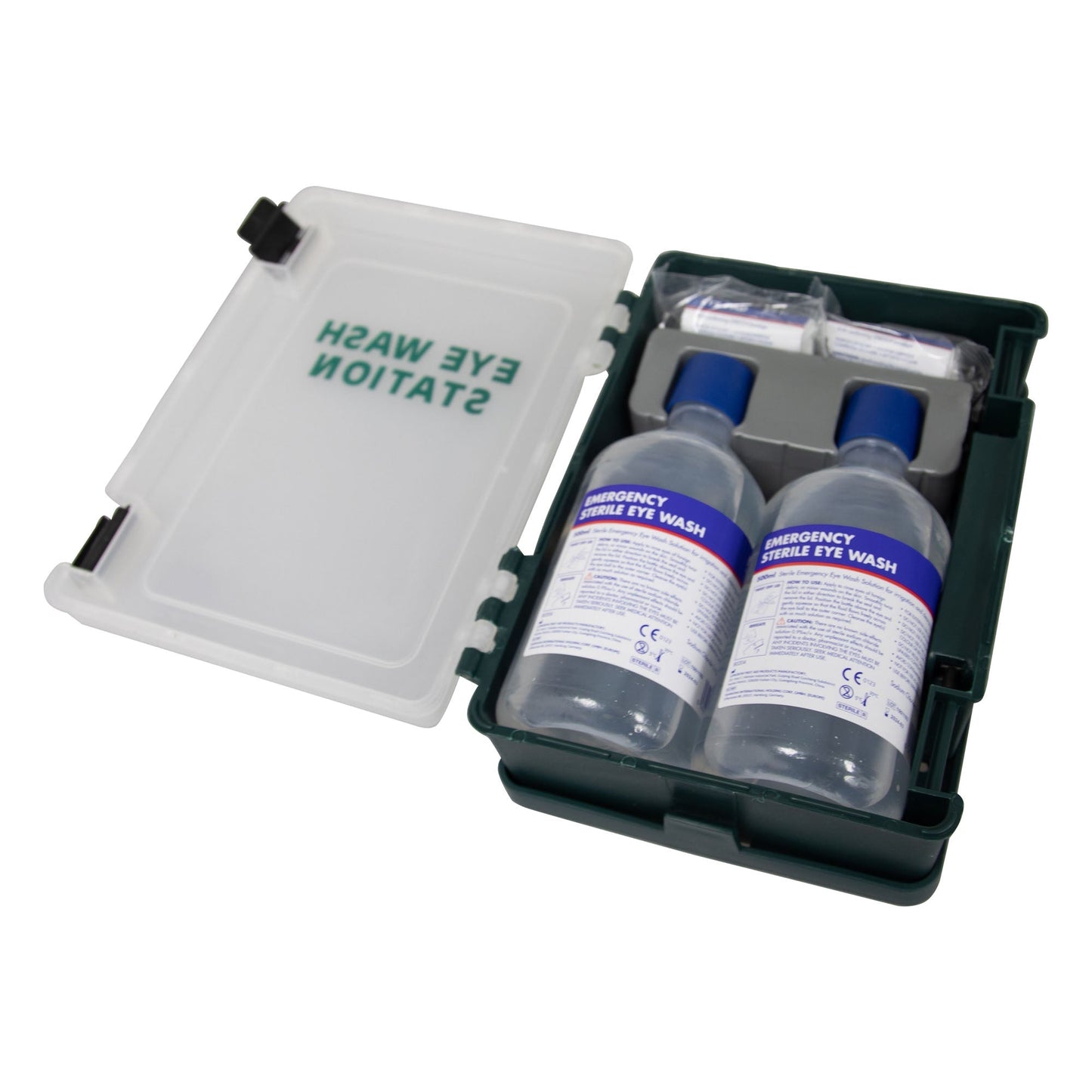 JSP Eyewash Station with 2 Bottles of Sterile Sodium Solution for Emergencies