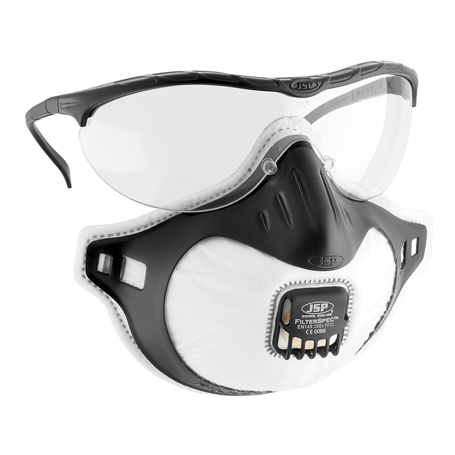 JSP FilterSpec FFP3V Eye and Respiratory Protection with Anti-Mist Lens