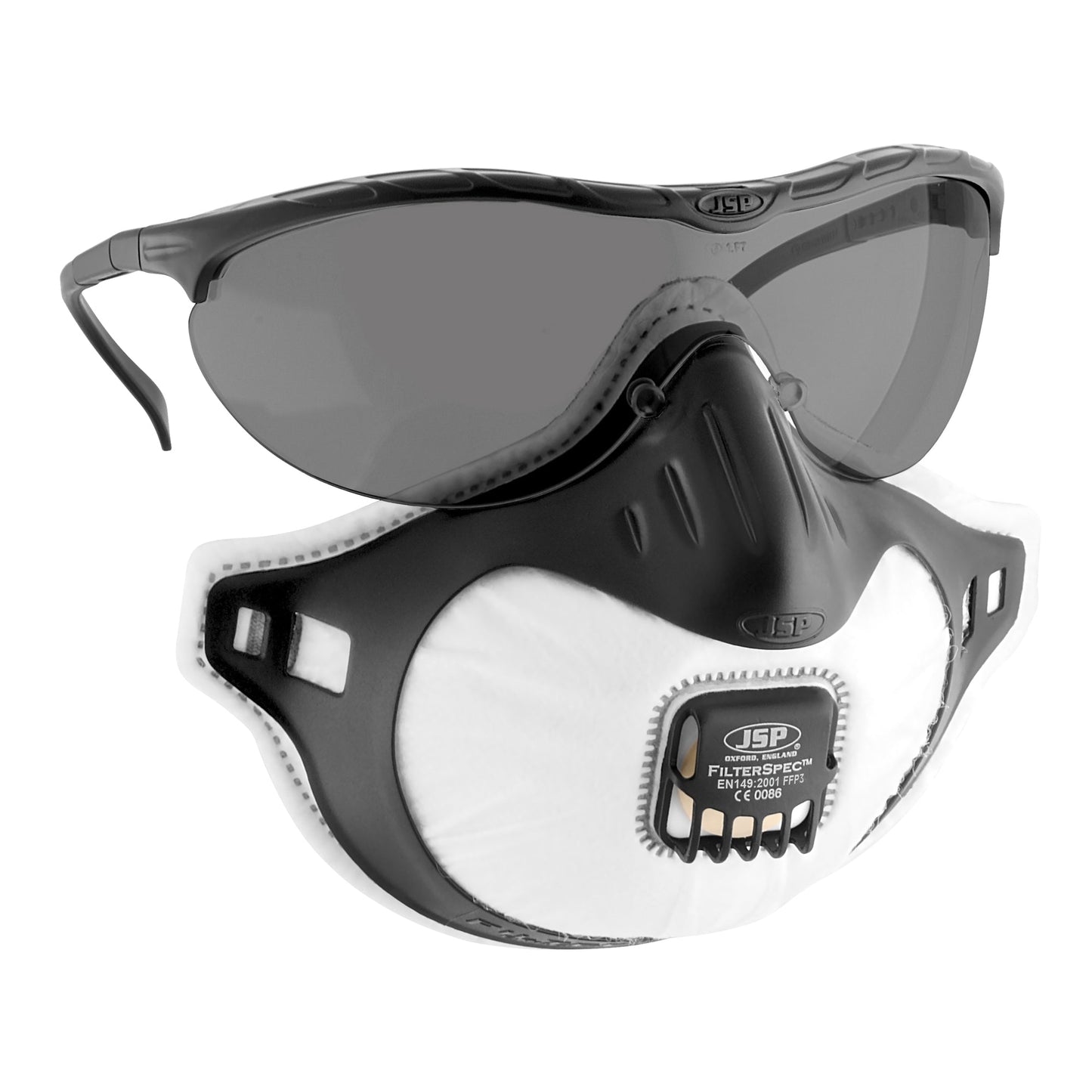 JSP FilterSpec FFP3V Eye and Respiratory Protection with Anti-Mist Lens