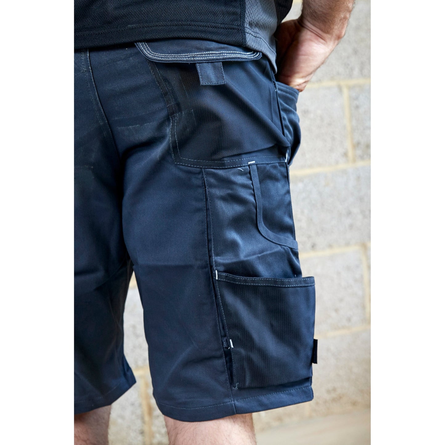 Apache ATS Steel Grey Cargo Shorts Lightweight Fabric Multi Pocket Design