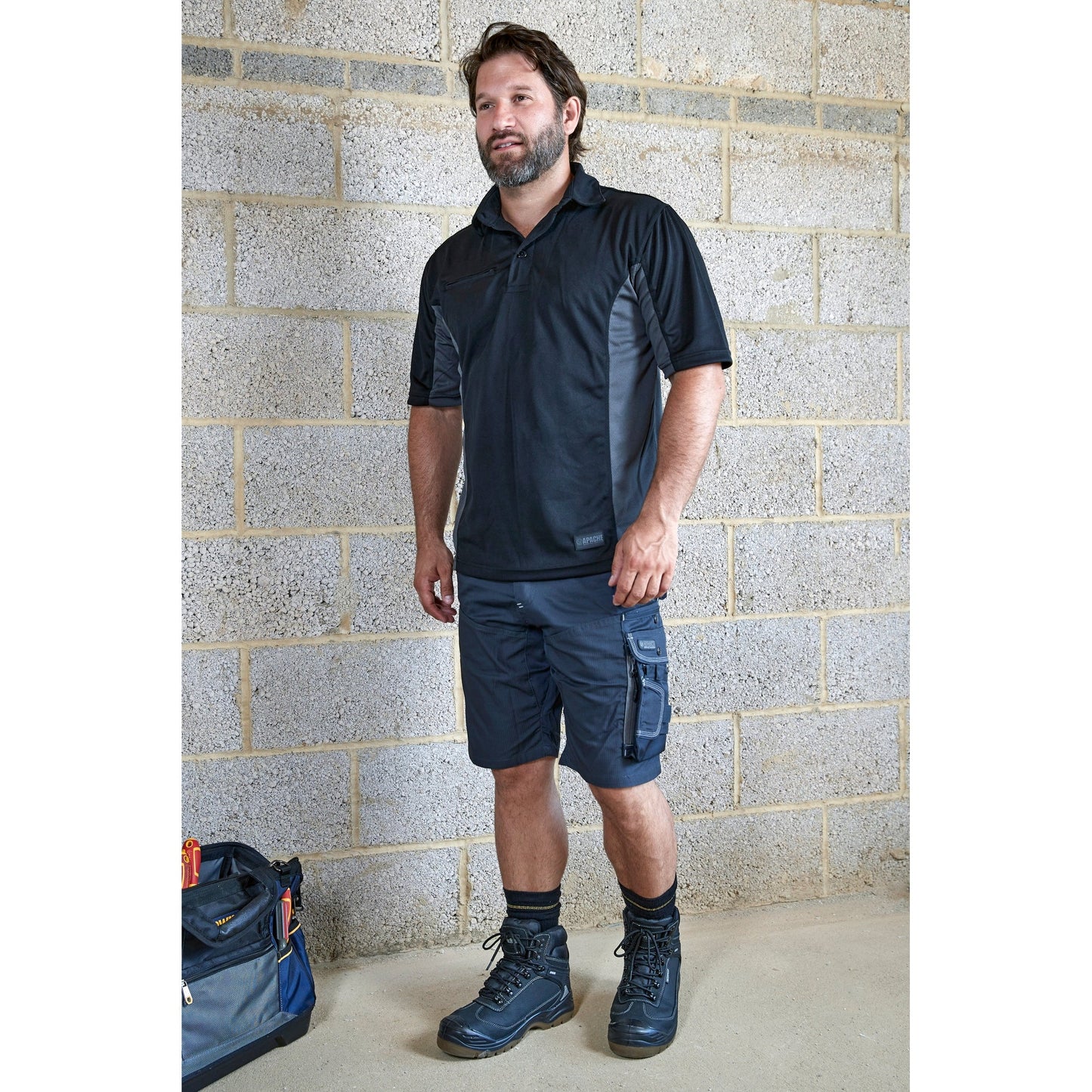 Apache ATS Steel Grey Cargo Shorts Lightweight Fabric Multi Pocket Design