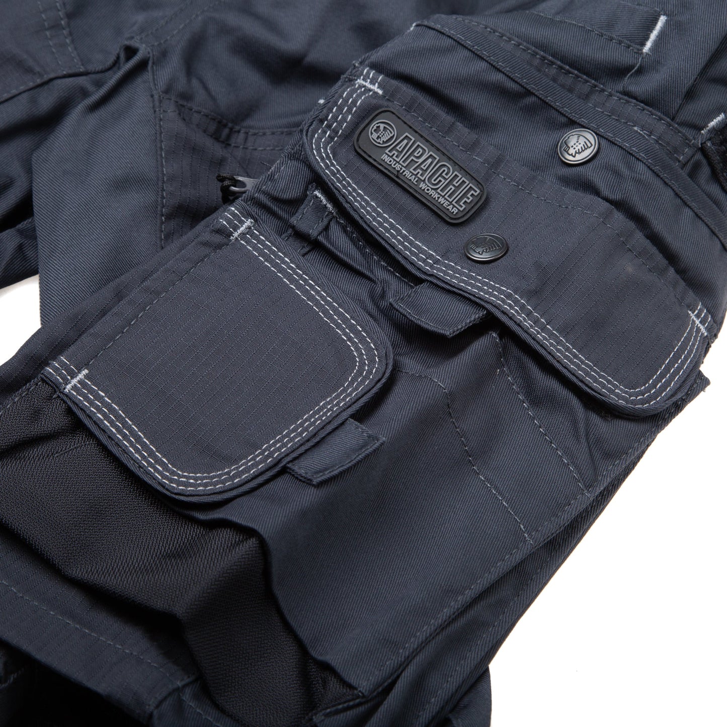 Apache ATS Steel Grey Cargo Shorts Lightweight Fabric Multi Pocket Design
