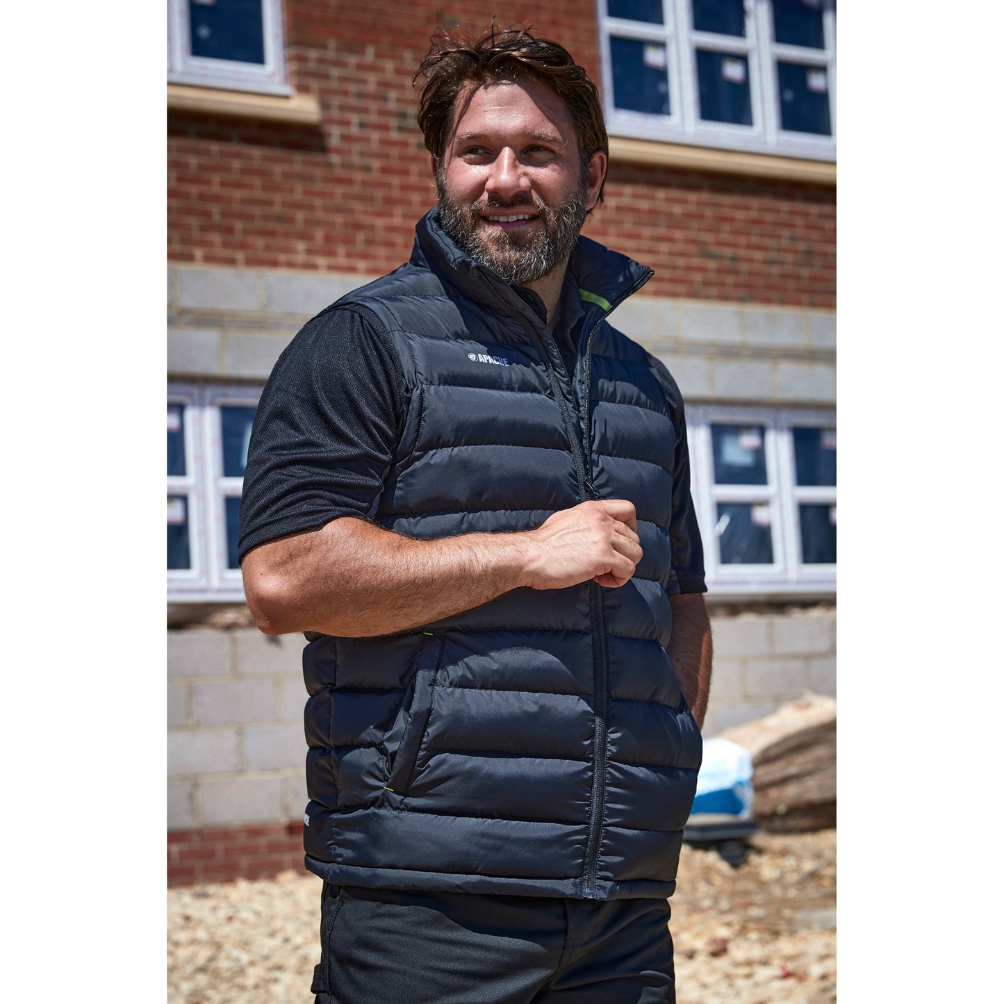 Apache ATS Gilet Wind Resistant Quilted Jacket with Pockets for Men
