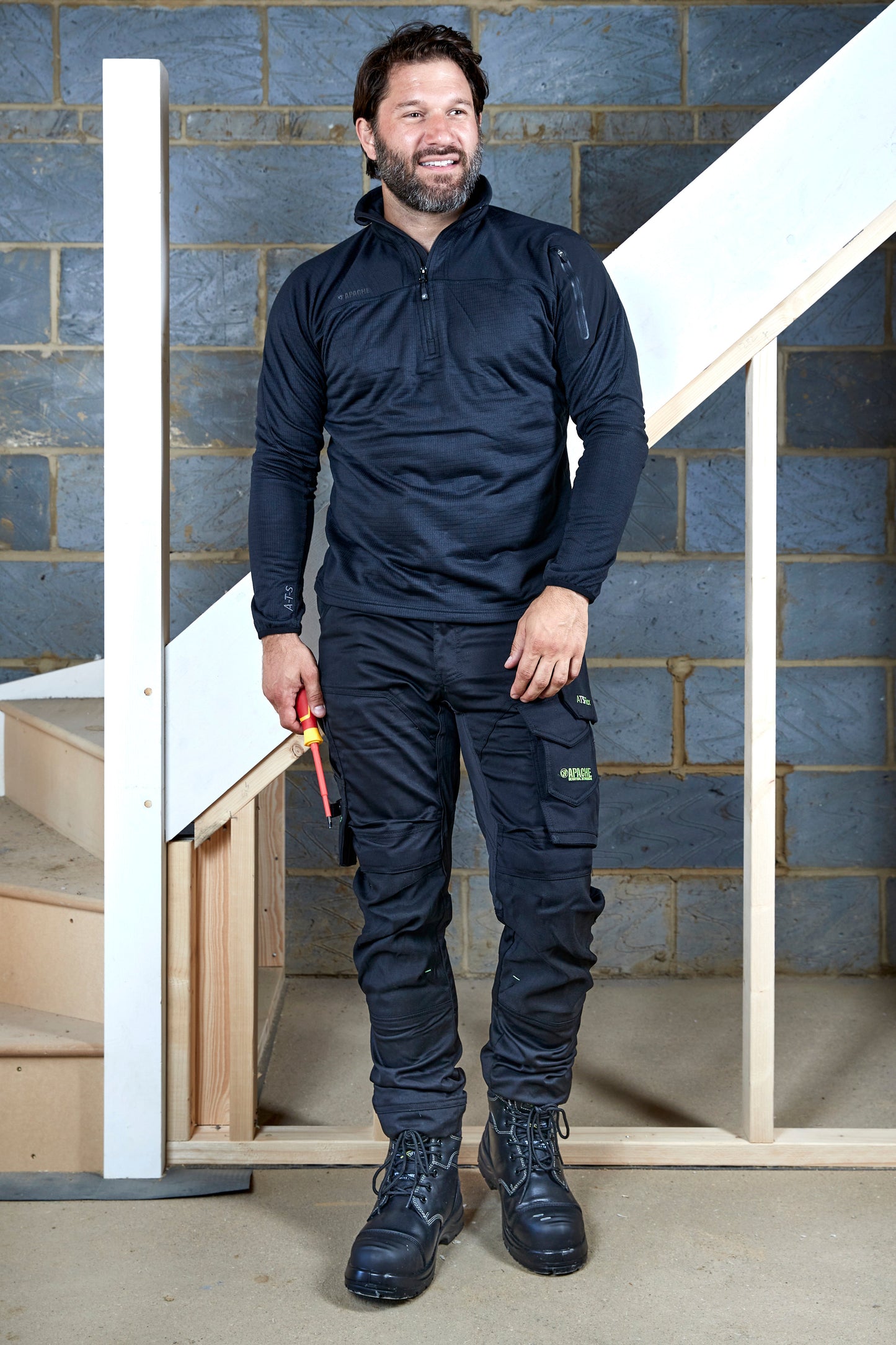 Apache ATS Tech Fleece Pullover Mid-Layer with Zip Pocket and Thumb Loops