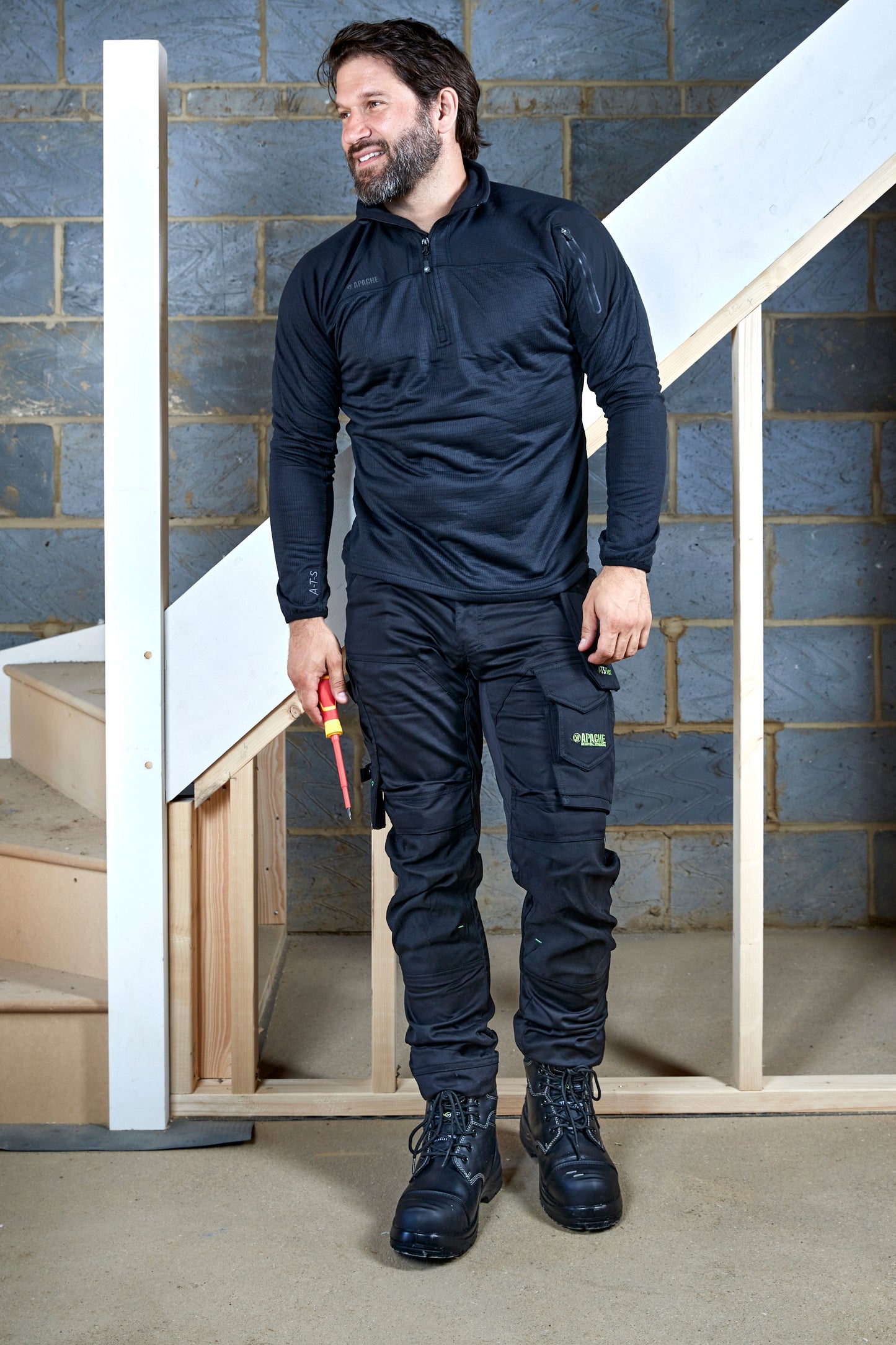 Apache ATS Tech Fleece Pullover Mid-Layer with Zip Pocket and Thumb Loops