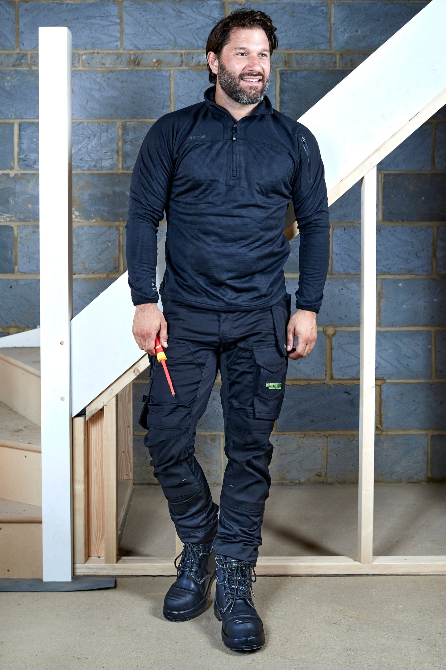 Apache ATS Tech Fleece Pullover Mid-Layer with Zip Pocket and Thumb Loops