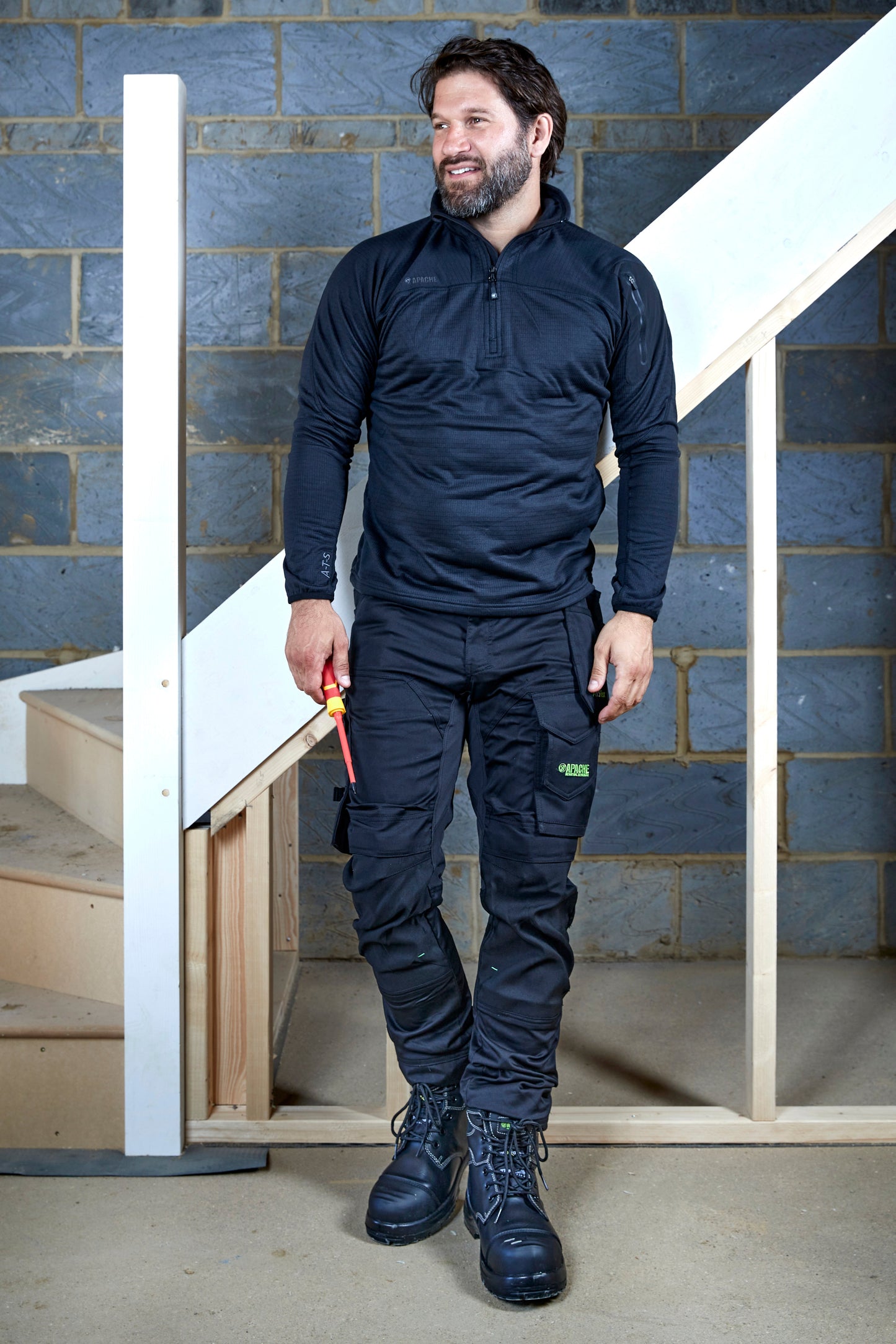 Apache ATS Tech Fleece Pullover Mid-Layer with Zip Pocket and Thumb Loops