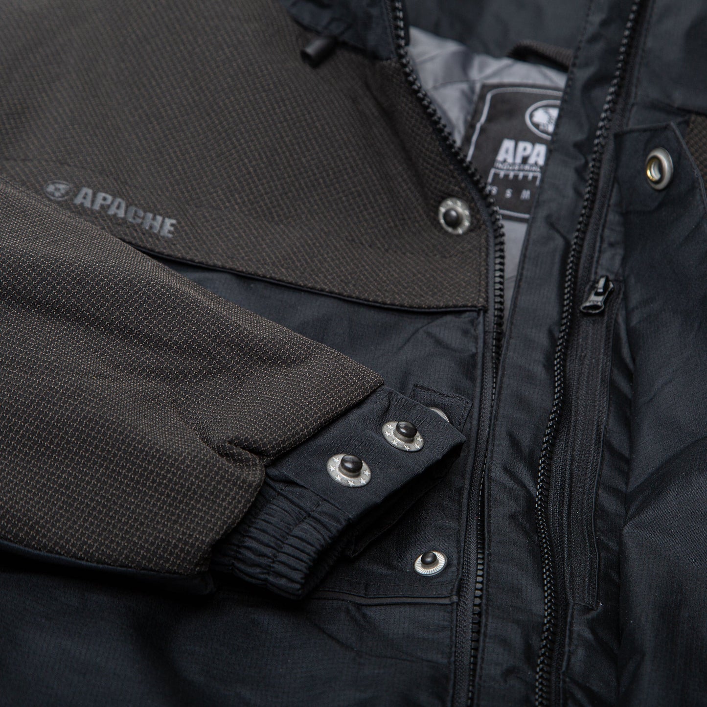 Apache ATS Waterproof Padded Jacket with Hood, Reflective Piping, Size M