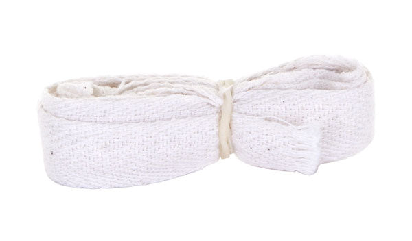 Beeswift Cotton Ties for Aprons 12mm x 2m White Strong Secure Neck & Back