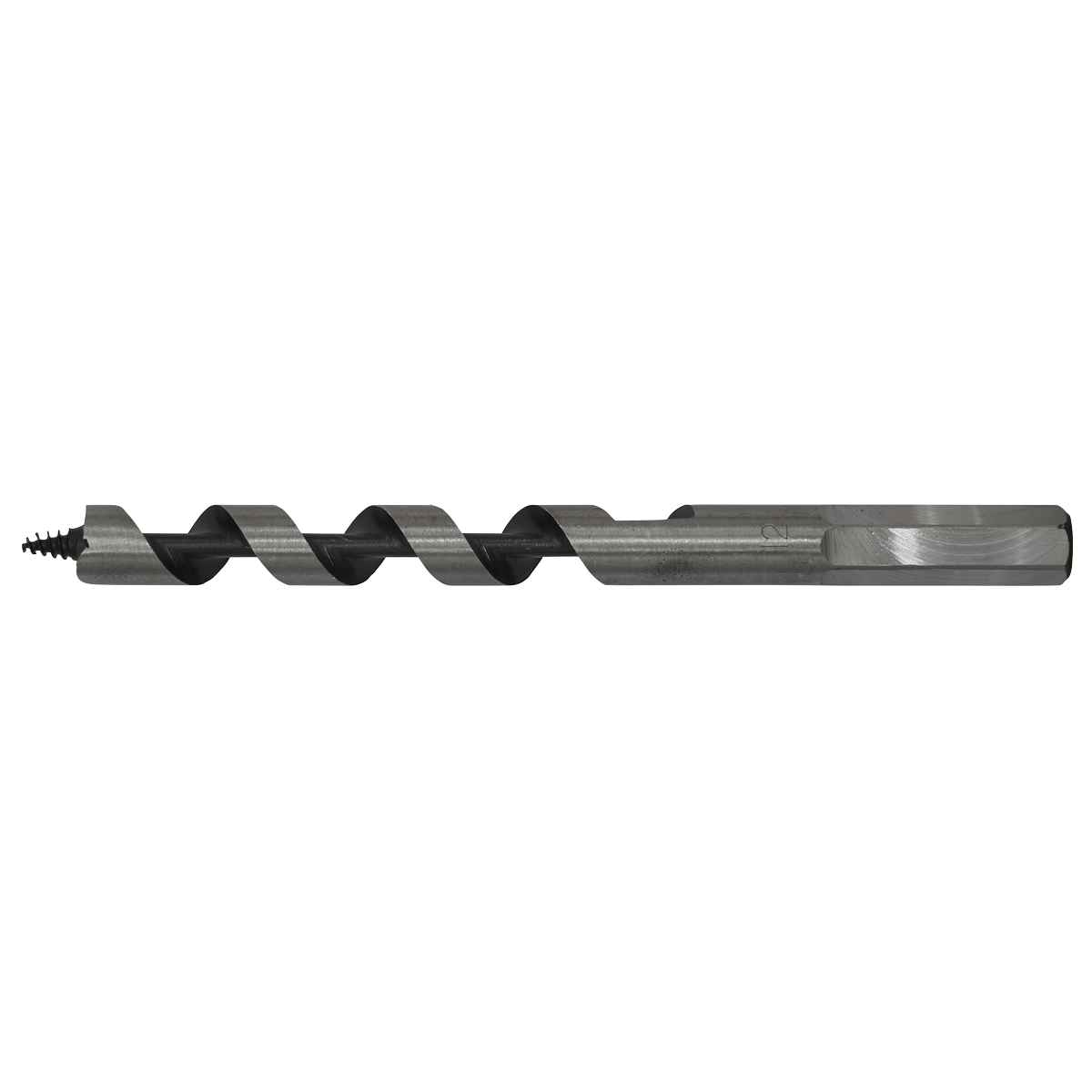 Sealey Auger Wood Drill Bit 12mm x 155mm Hex Shank Screw Point Plastic Wallet