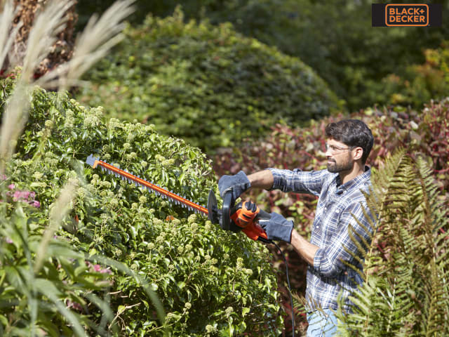 BLACK + DECKER BEHTS401 Hedge Strimmer 55cm 500W with Saw Blade 240V
