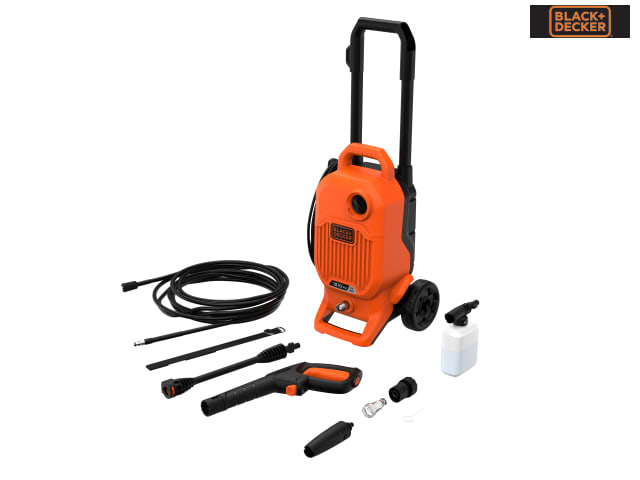 BLACK + DECKER BEPW1700 Pressure Washer 125 Bar Self Priming 240V Compact