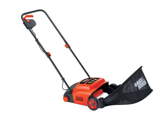 BLACK + DECKER GD300 Lawnraker 300mm 600W with 30L Grass Box and Roller