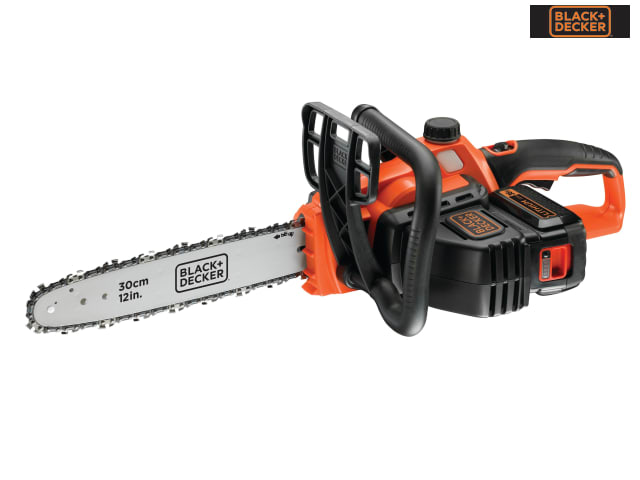 BLACK + DECKER GKC3630L20 36V Cordless Chainsaw 30cm Bar 2.0Ah Li-ion Battery