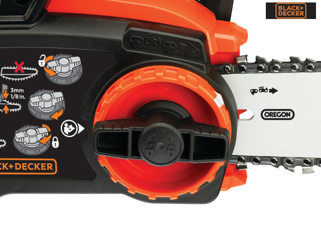 BLACK + DECKER GKC3630L20 36V Cordless Chainsaw 30cm Bar 2.0Ah Li-ion Battery