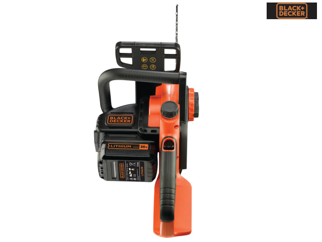 BLACK + DECKER GKC3630L20 36V Cordless Chainsaw 30cm Bar 2.0Ah Li-ion Battery