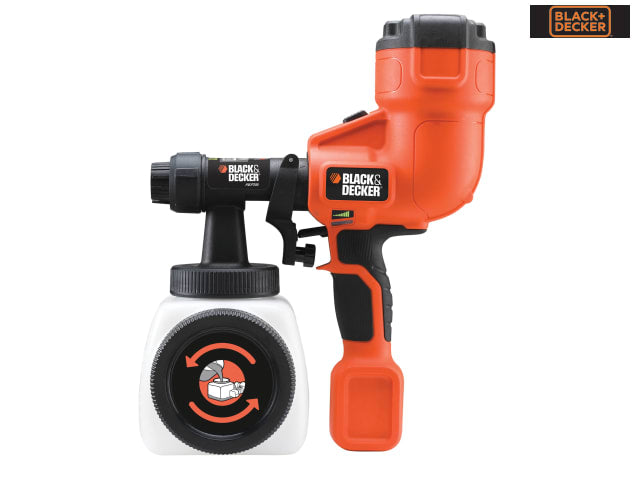 BLACK + DECKER DHVLP Handheld Spray Gun 400W Adjustable Nozzle 1.2L Canister