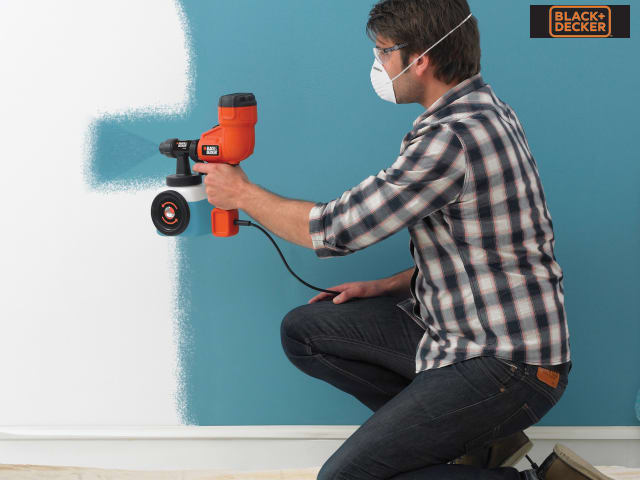 BLACK + DECKER DHVLP Handheld Spray Gun 400W Adjustable Nozzle 1.2L Canister