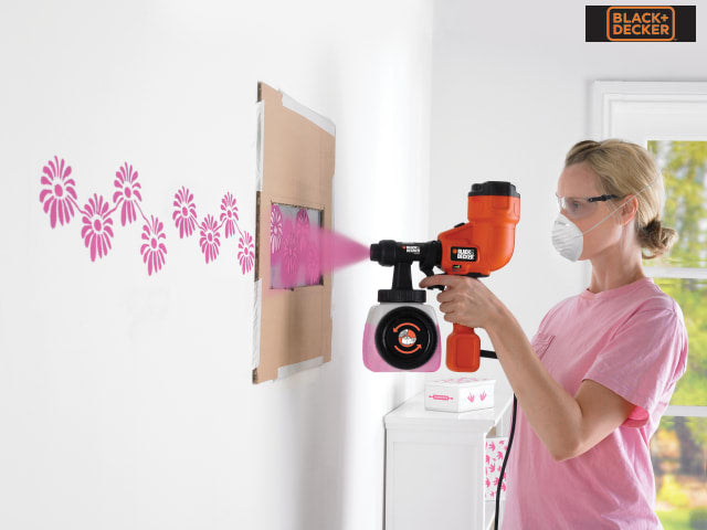 BLACK + DECKER DHVLP Handheld Spray Gun 400W Adjustable Nozzle 1.2L Canister