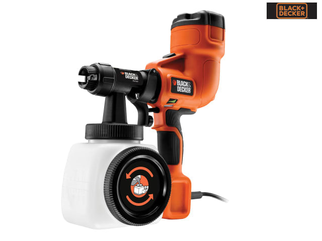 BLACK + DECKER DHVLP Handheld Spray Gun 400W Adjustable Nozzle 1.2L Canister