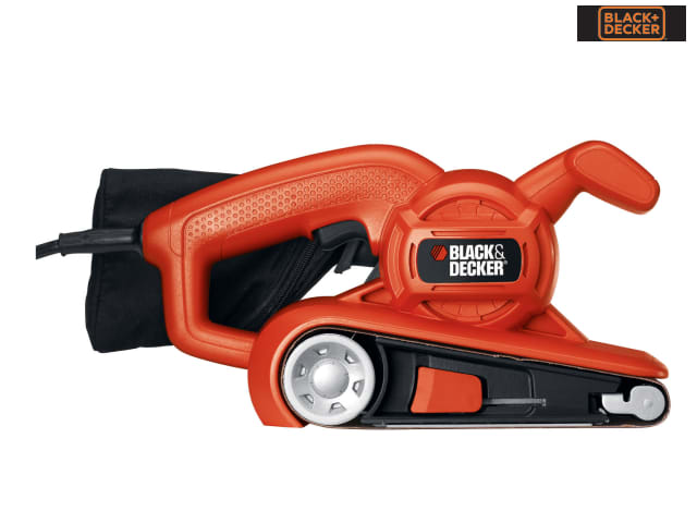 BLACK + DECKER KA86 720W Belt Sander 75x457mm with Dust Bag and Tracking