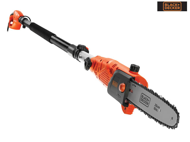 BLACK + DECKER PS7525 Corded Pole Saw 25cm Bar 800W Extendable 2.7m